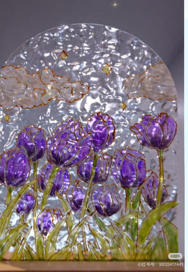 Gold-Lining Glass and Night Light Class