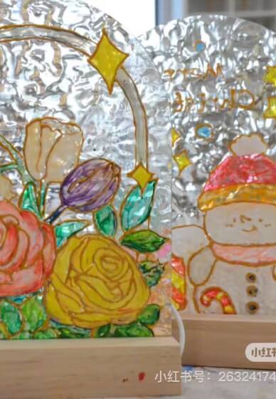 Gold-Lining Glass and Night Light Class