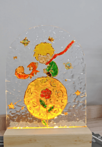 Gold-Lining Glass and Night Light Class