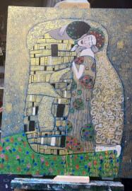 'Golden Tears - Klimt Tribute' - 5 Hour Painting Workshop