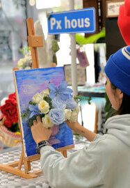 Half-Vase Faux Flower Acrylic Painting Workshop