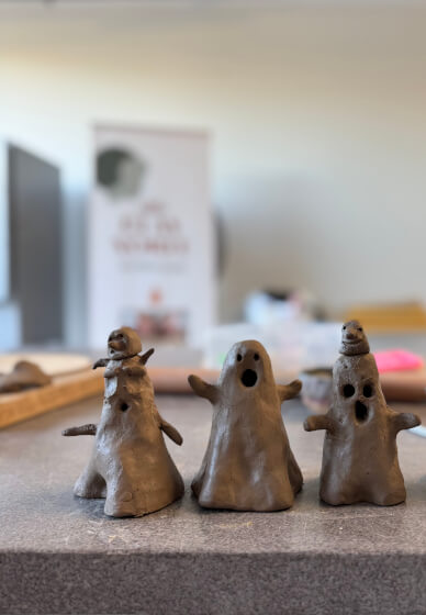 Halloween Clay Ghost Sculpture Class