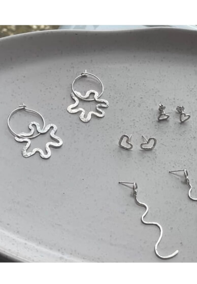 Hammered Silver Earrings and Ring Workshop
