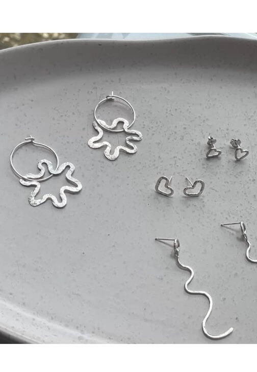 Hammered Silver Earrings and Ring Workshop