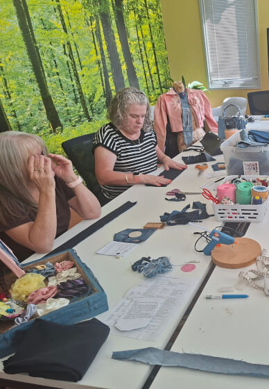 Handbag Embellishment Workshop with Reclaimed Materials