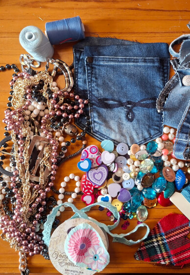 Handbag Embellishment Workshop with Reclaimed Materials