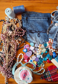 Handbag Embellishment Workshop with Reclaimed Materials