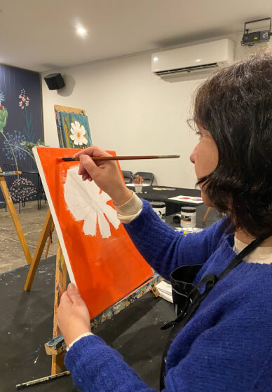 Heavy Textured Abstract Flower Workshop