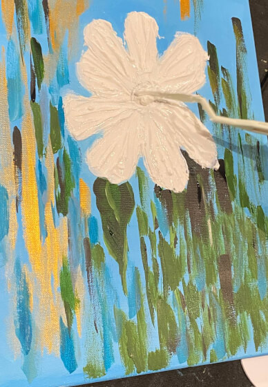 Heavy Textured Abstract Flower Workshop