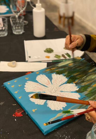 Heavy Textured Abstract Flower Workshop