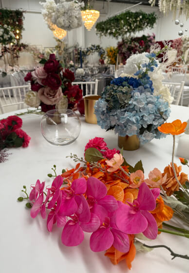 Hens Party Silk Floral Design & Floristry Centrepieces