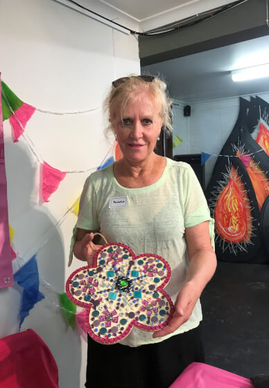 Indoor Flower Wall Hanging Mosaic Workshop