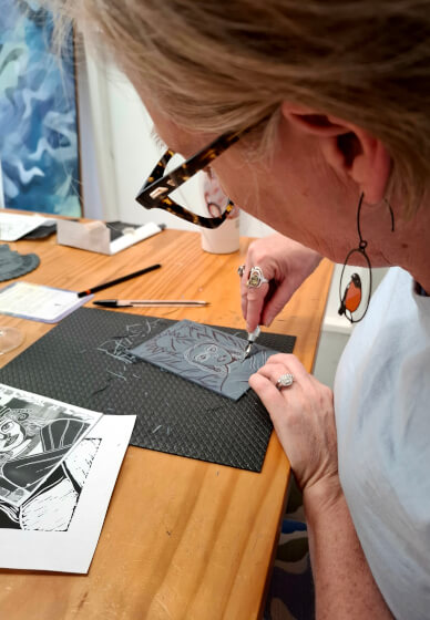 Inner Warrior Lino Printing Workshop