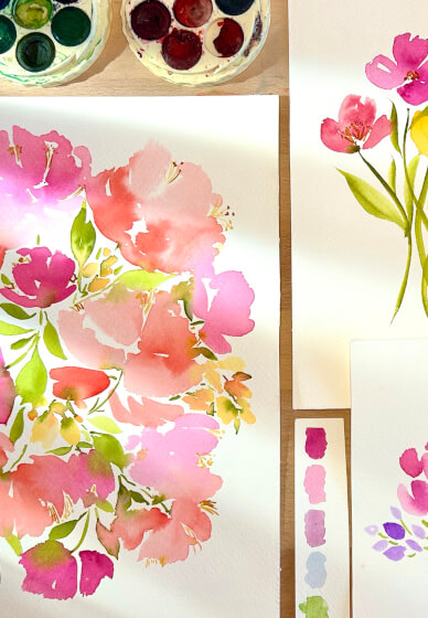 Intro to Floral Watercolour Painting Workshop