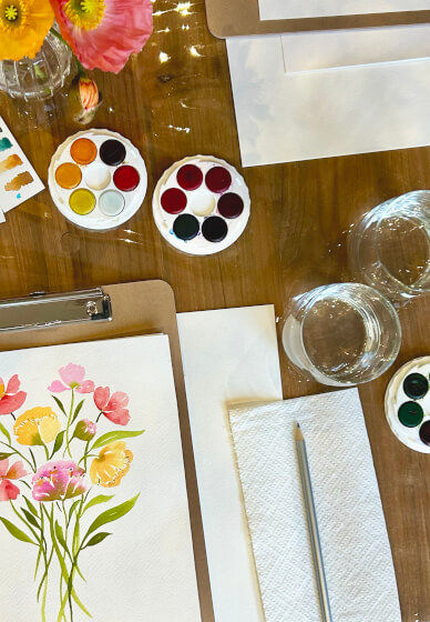 Intro to Floral Watercolour Painting Workshop