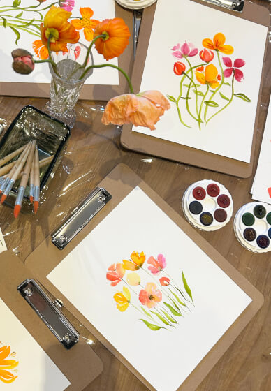 Intro to Floral Watercolour Painting Workshop