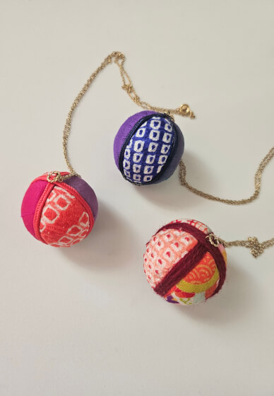 Japanese Fabric Ball 'Kimekomi Mari' Accessory Workshop