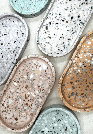 Jesmonite Workshop: Terrazzo Photo Frame and Marbled Trinket Tray