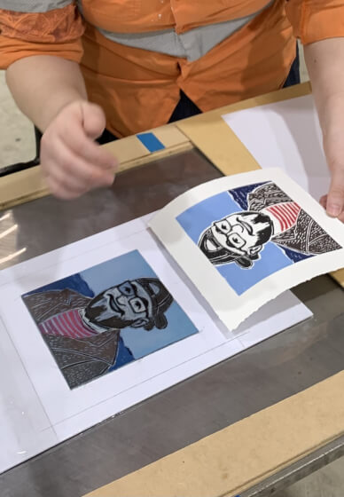 Jigsaw Block Linocut Printing Course
