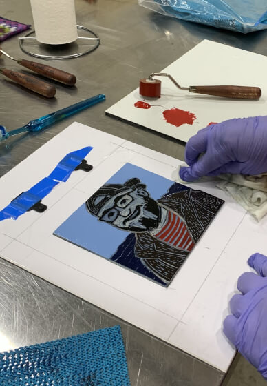 Jigsaw Block Linocut Printing Course