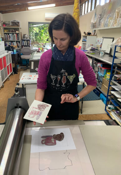 Jigsaw Block Linocut Printing Course