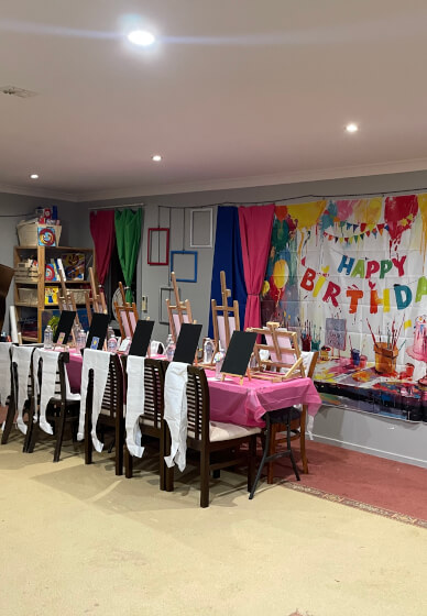 Kids and Teens Birthday Art Party Painting and Craft