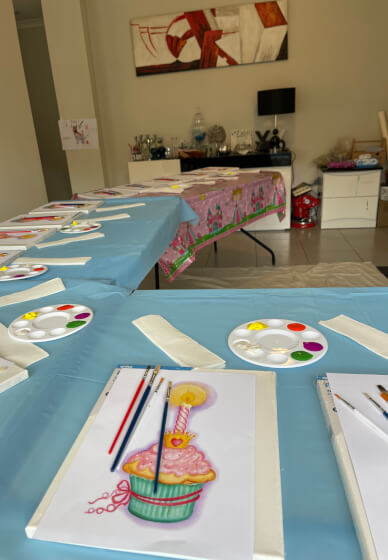 Kids and Teens Birthday Art Party Painting and Craft