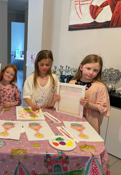 Kids and Teens Birthday Art Party Painting and Craft