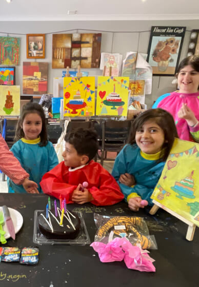 Kids and Teens Birthday Art Party Painting and Craft