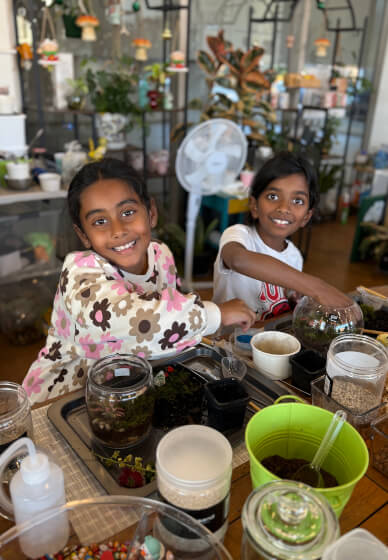 Kids Easter Terrarium Workshop Sydney - DIY Mini Garden for Child