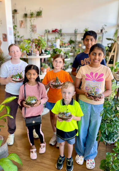 Kids Easter Terrarium Workshop Sydney - DIY Mini Garden for Child