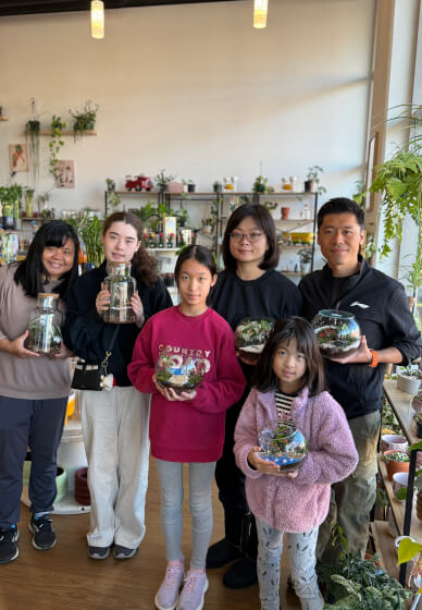 Kids School Holiday Terrarium Building and Pot Painting Class