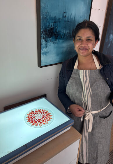 Kiln Formed and Painted Glass Workshop: Platter