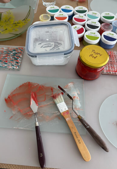 Kiln Formed and Painted Glass Workshop: Platter