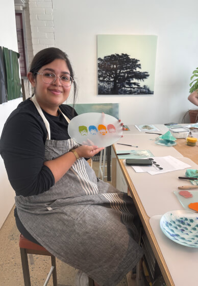 Kiln Formed and Painted Glass Workshop: Platter