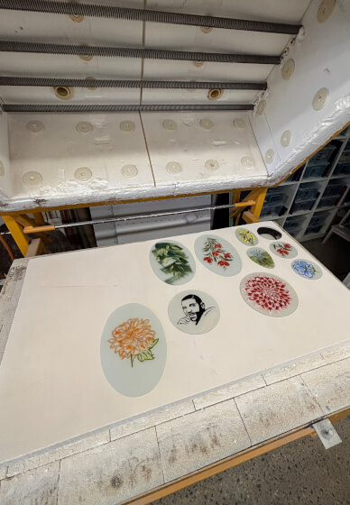 Kiln Formed and Painted Glass Workshop: Platter