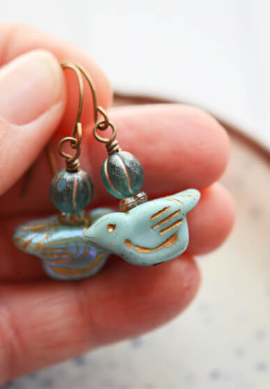 Kit Only - Love Bird Beaded Jewellery Making Kit - Blue