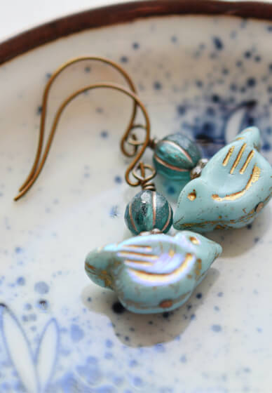 Kit Only - Love Bird Beaded Jewellery Making Kit - Blue