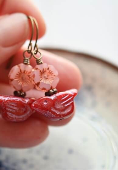 Kit Only - Love Bird Beaded Jewellery Making Kit - Pink