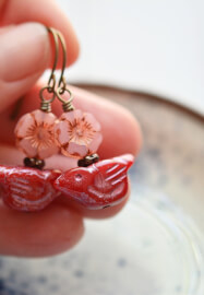 Kit Only - Love Bird Beaded Jewellery Making Kit - Pink