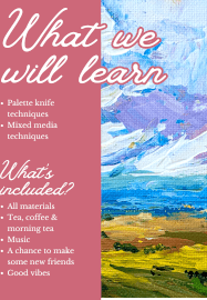 Monthly Ladies Art Group: Palette Knife Acrylic Landscapes Class