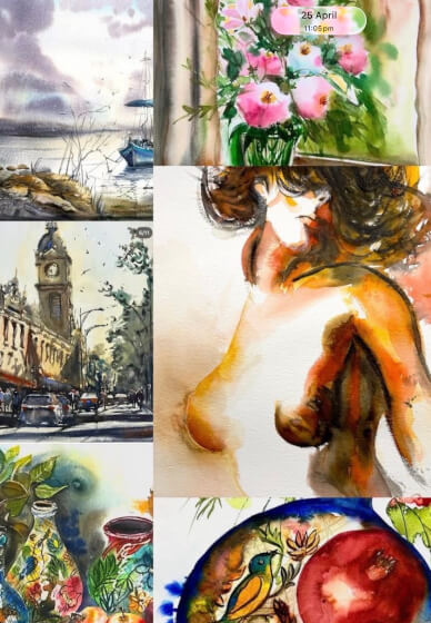 Learn Watercolour Painting for Beginners – 10-Sessions