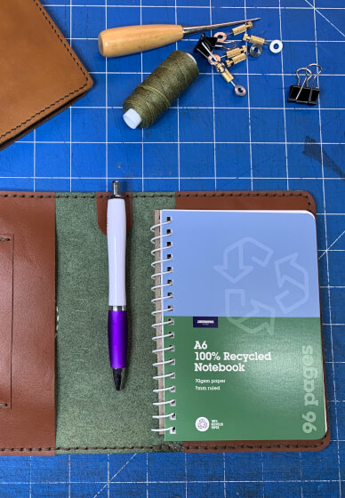Leather A6 Notebook Cover Workshop