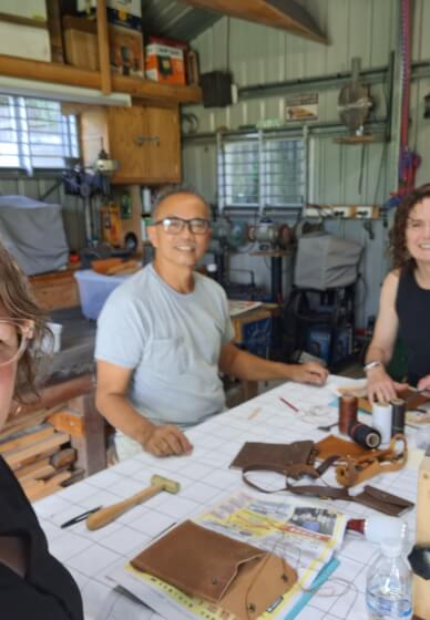 Leatherwork Class: Shoulder Bag and Purse or Laptop Bag