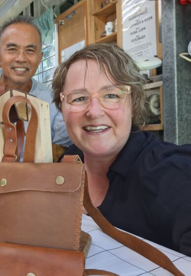 Leatherwork Class: Shoulder Bag and Purse or Laptop Bag