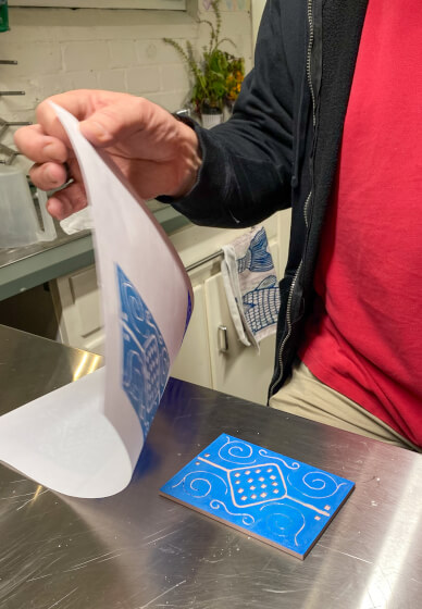 Lino Print Cards Class