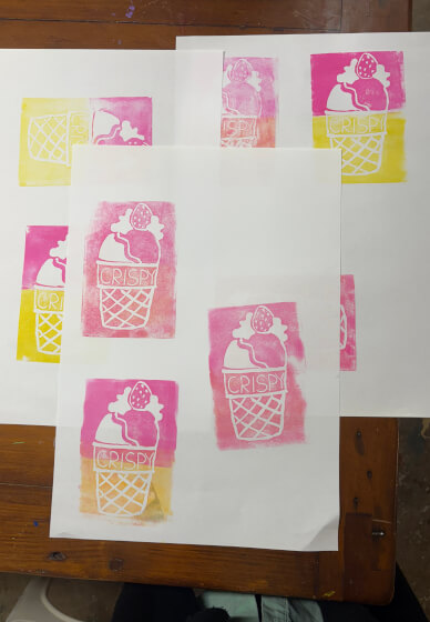 Lino Print Cards Class