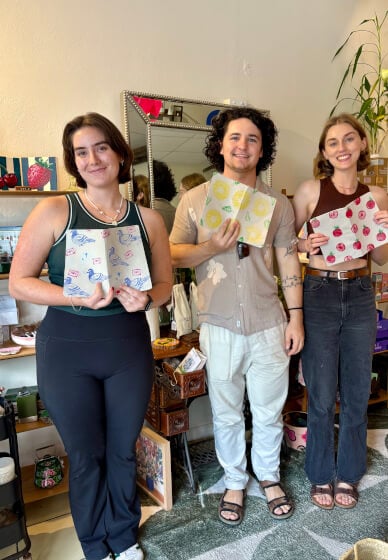 Lino Print Class for Chocolate Day