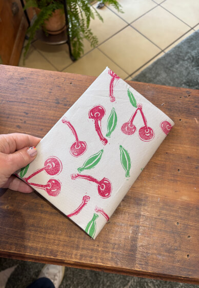 Lino Print Fabric and Cover a Notebook Class