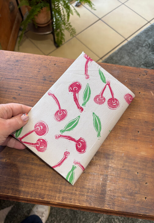 Lino Print Fabric and Cover a Notebook Class